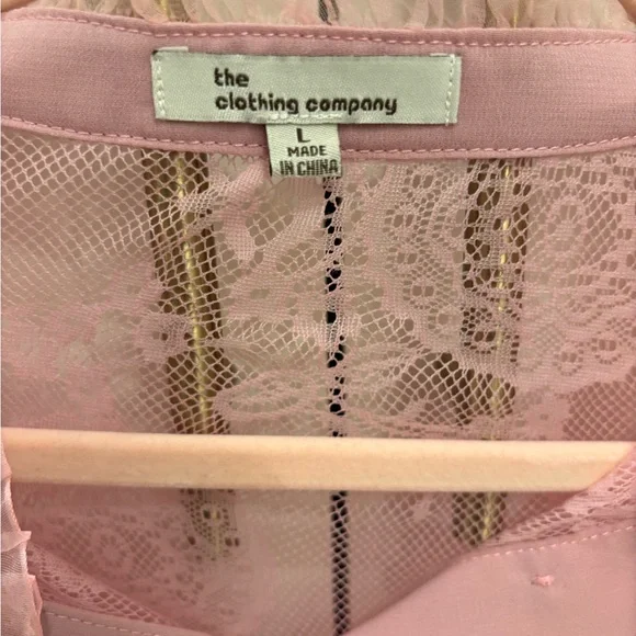 The Clothing Company Pink Lace Top - Picture 2 of 5